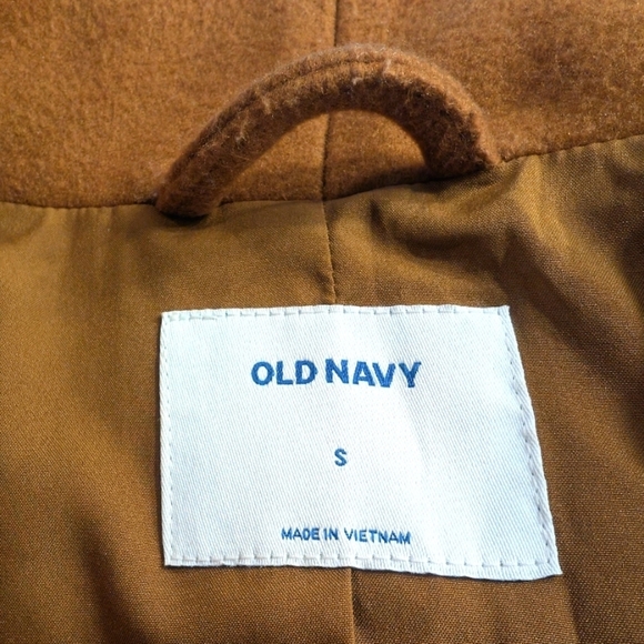 Brown Longline Funnel Neck Coat Size Small - Picture 6 of 8